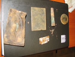 Objects retrieved during the exhumation